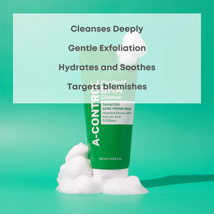 Nine Less A-Control Heartleaf & BHA Foam Cleanser-120ml